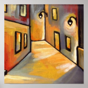 PÓSTER CALLE POR LA NOCHE