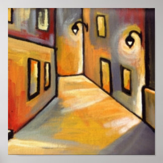 PÓSTER CALLE POR LA NOCHE