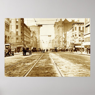 Póster Calle principal de la avenida Clinton