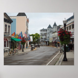 Póster Calle Principal de la Isla Mackinac