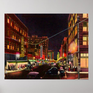 Póster Calle principal de Little Rock de los años 40