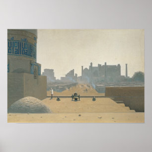 Póster Calle principal en Samarkand, madrugada, 1869-70