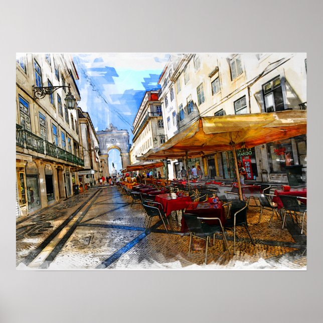 Póster Calle Real Portugal-Lisboa (Frente)