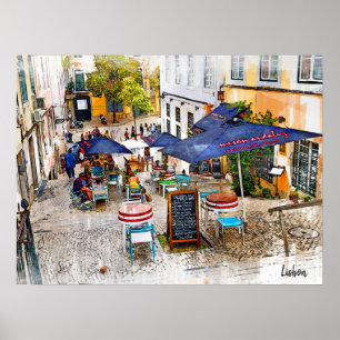 Póster Calle Real Portugal-Lisboa
