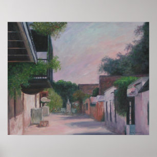 Póster Calle Saint George en Saint Augustine, Florida