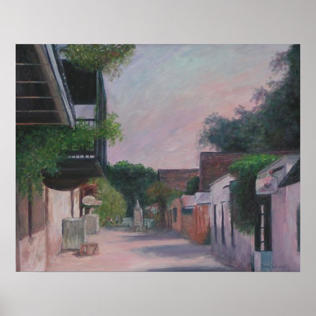 Póster Calle Saint George en Saint Augustine, Florida (Frente)