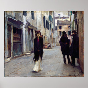 Póster Calle Sargent de John Singer en Venecia