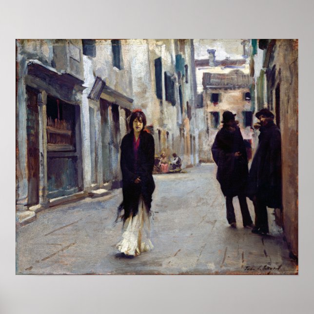 Póster Calle Sargent de John Singer en Venecia (Frente)