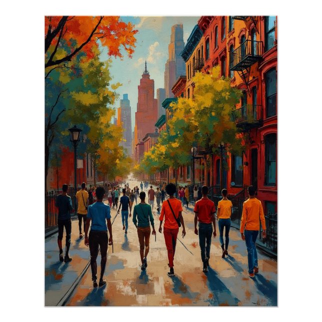 Póster Calle sofisticada del Renacimiento de Harlem (Anverso)