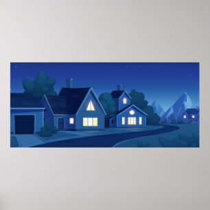 Póster Calle Suburbana