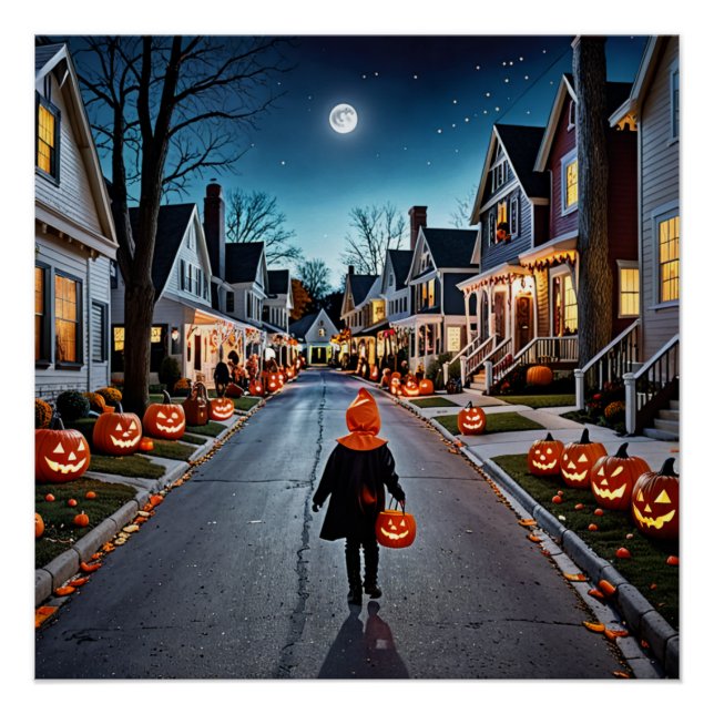 Póster Calle Trick o Treth - Noche de Halloween de lo más (Anverso)