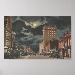 Póster Calle Tryon 1922 ~ Charlotte, NC