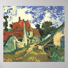 Póster Calle Village en Auvers por Vincent van Gogh