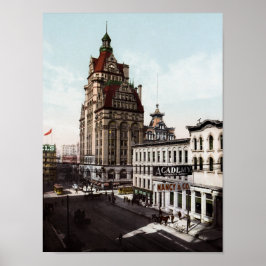 Póster Calle Wisconsin En Milwaukee - Fotografía De 1900