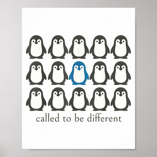 Póster Called To Be Different Christian Penguin Faith Ins (Frente)