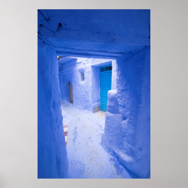 Póster Callejón azul de la ciudad (Frente)