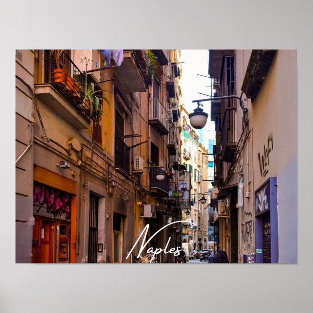 Póster callejón de Nápoles (Nápoles) (Frente)