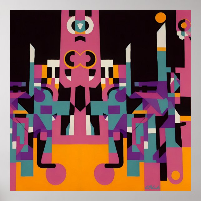 Póster callejón nocturno de regreso - Ken Gage Art (Frente)