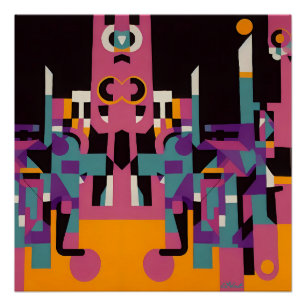 Póster callejón nocturno de regreso - Ken Gage Art