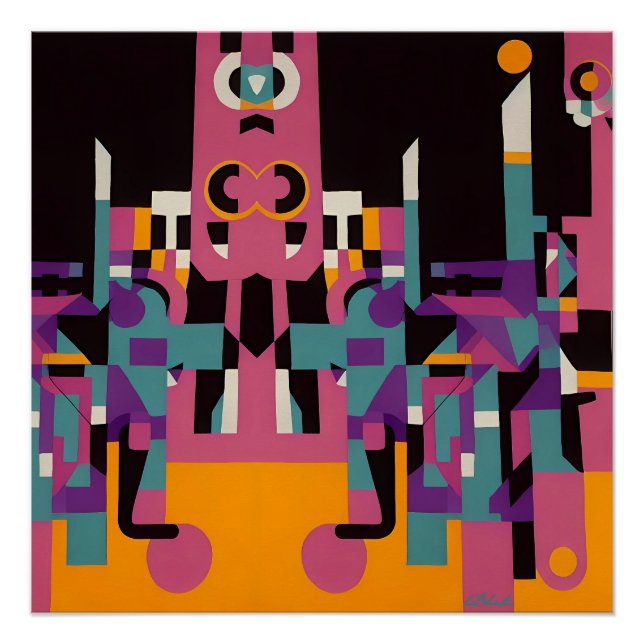 Póster callejón nocturno de regreso - Ken Gage Art (Anverso)