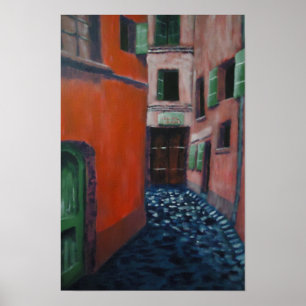 Póster Callejón rojo
