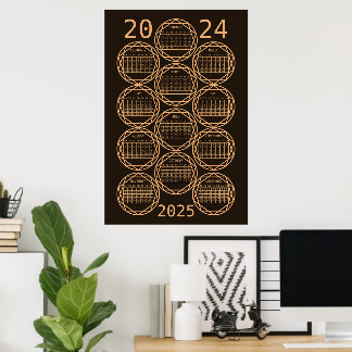 Póster Callendar de 2024 años