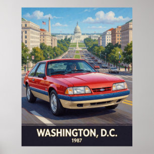 Póster Calles de actuaciones de Washington DC ochenta 198