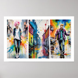 Póster Calles De Color