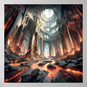 Póster Calles de lava