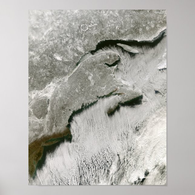 Póster Calles de nieve y nubes (Frente)