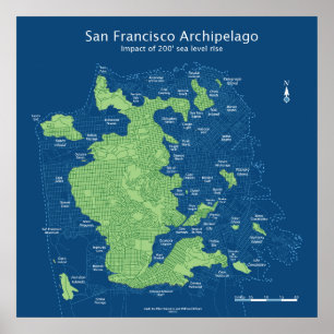 Póster Calles sumergidas de San Francisco 24x24 200'