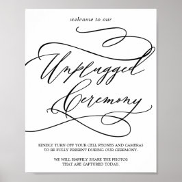 Póster Calligrafía romántica Rótulo de Ceremonia desenchu