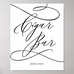Póster Calligrafía romántica Rótulo Flourish Bar