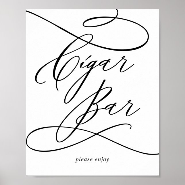 Póster Calligrafía romántica | Rótulo Flourish Bar (Frente)