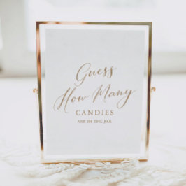 Póster Calligrafía Simple Adivina Cuántas Publicaciones E