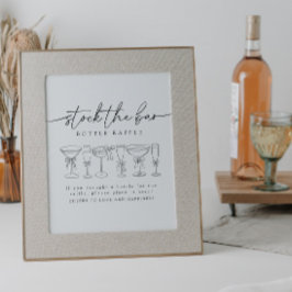 Póster Calligraphy Bow Bebe Stock El Rótulo Bar Raffle