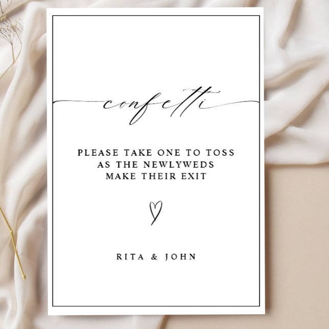 Póster Calligraphy Confetti despide Rótulo Boda (Subido por el creador)
