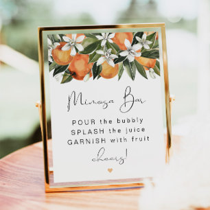 Póster CALLIOPE Citrus Naranja Clementine Mimosa Bar