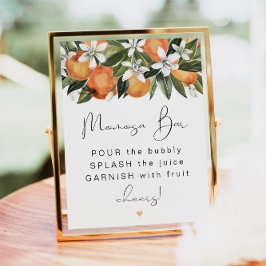 Póster CALLIOPE Citrus Naranja Clementine MOMosa Bar