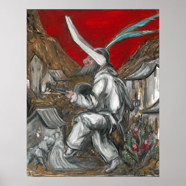 Póster Callot Fritellino aceite sobre Gesso por Toby Mikl (Frente)