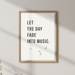 Póster Calm Evening Decor. Minimal Bedroom Poster