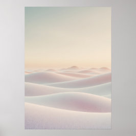 Póster Calm light background with sand dunes