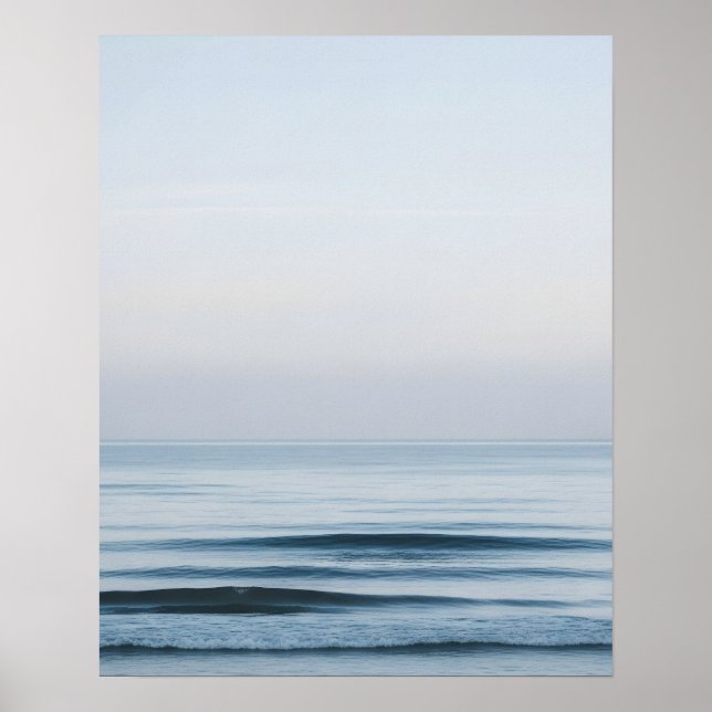 Póster Calm Ocean Horizon Minimal Wall Art (Frente)