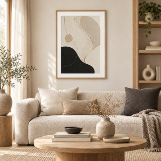 Póster Calm Orbit | Minimal Abstract Plaster Art Print
