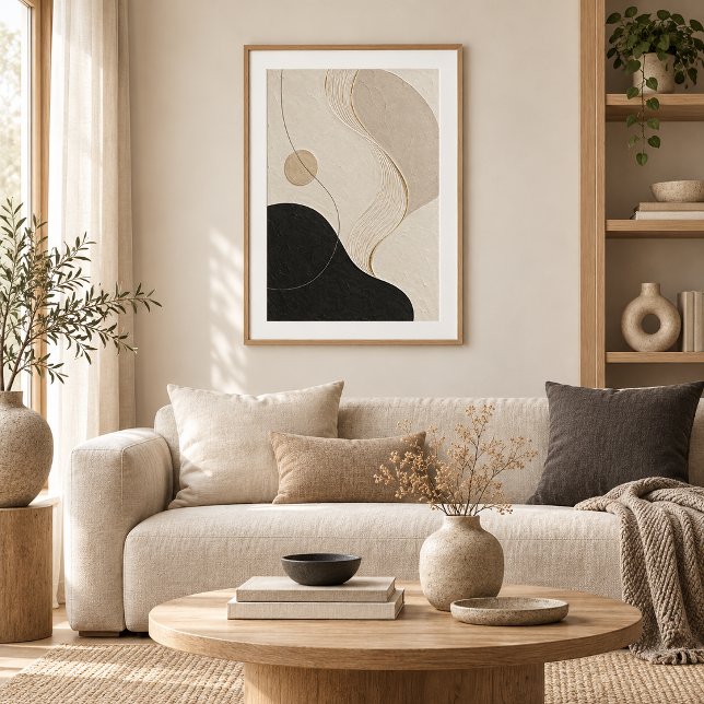 Póster Calm Orbit | Minimal Abstract Plaster Art Print (Subido por el creador)