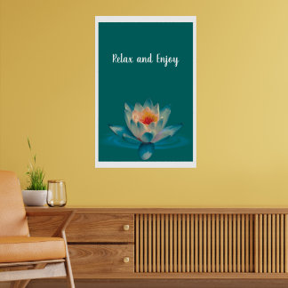 Póster Calm Teal Spa Room Poster