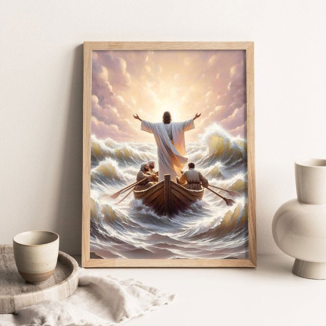Póster Calm the Storm, Christian Art, Peace Be Still Art (Subido por el creador)