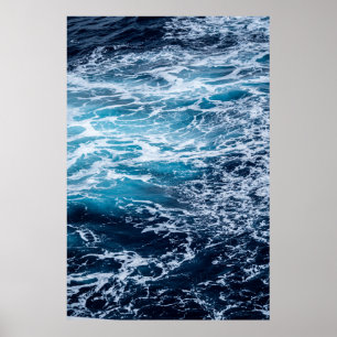 Póster Calma de la foto de cierre del cuerpo del agua
