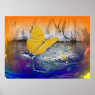 PÓSTER CALMA DE LAS ALAS DE LA MARIPOSA