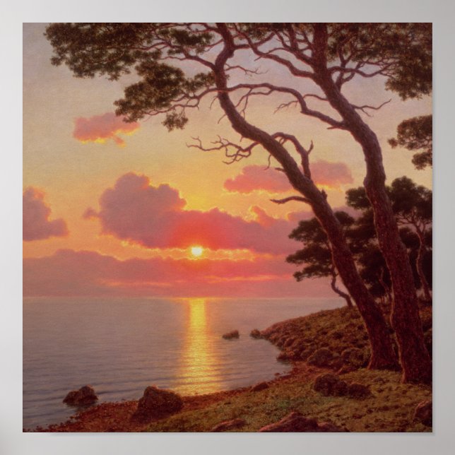 Póster Calme de Soir, Costa Azul (Frente)